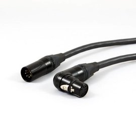 DMX XLR female haaks - XLR male 5 pins, 3 aderige kabel