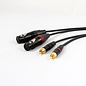 RCA - XLR female kabel, verguld