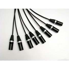 8 kanaals analoge multikabel - 4x XLR female + 4x XLR male