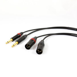 Jack - XLR male kabel, dubbel