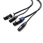 Combikabel XLR female + powercon blauw -> XLR male + powercon wit