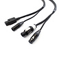 Combikabel XLR female + Powercon wit -> XLR male + IEC apparaatstekker