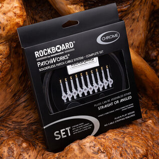 RockBoard PatchWorks Solderless Patch Cable Set met 10 pluggen (chroom)