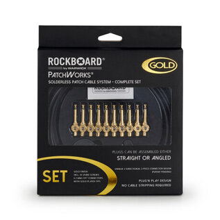 RockBoard PatchWorks Solderless Patch Cable Set met 10 pluggen (goud)