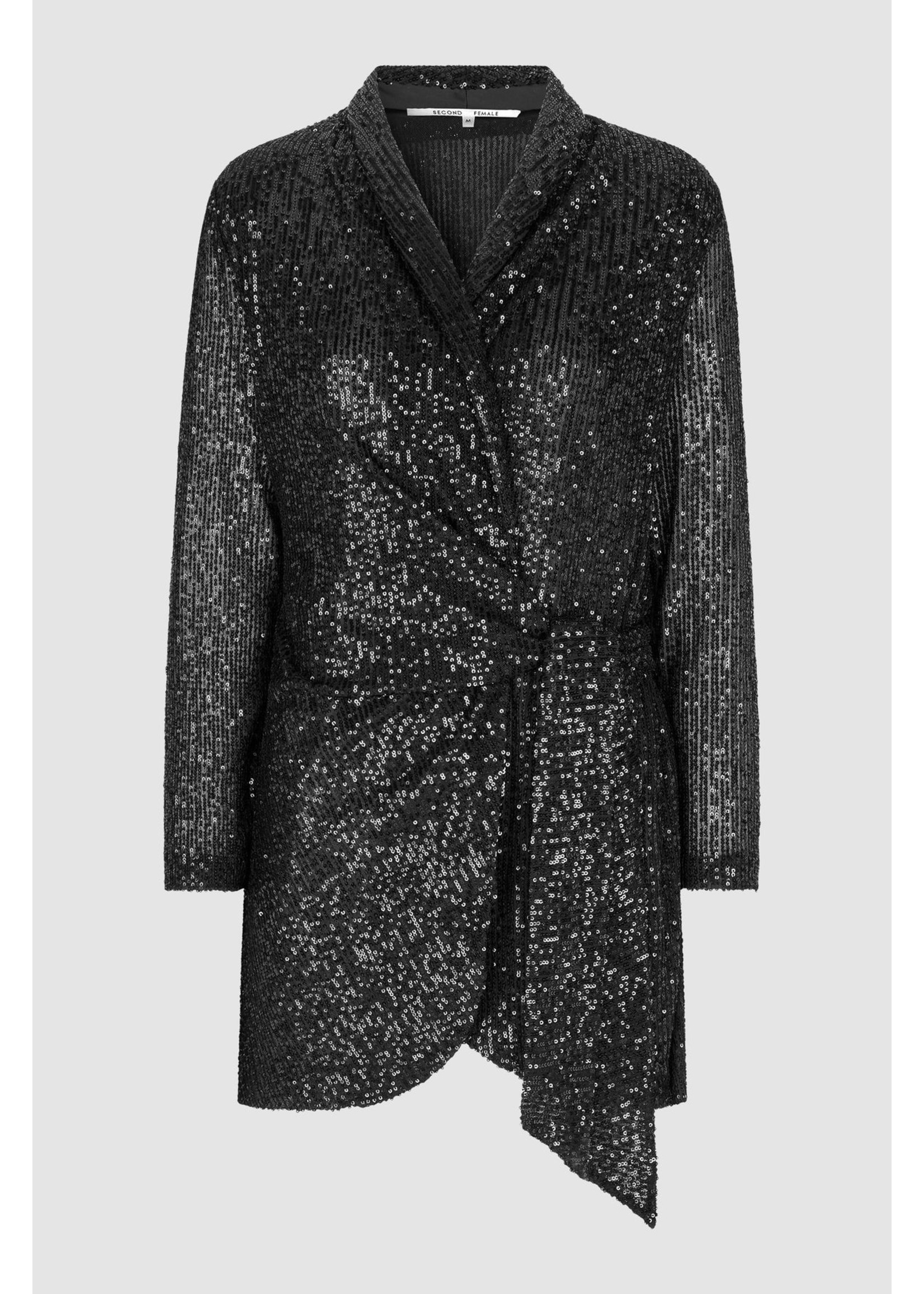 SEQUIN WRAP DRESS