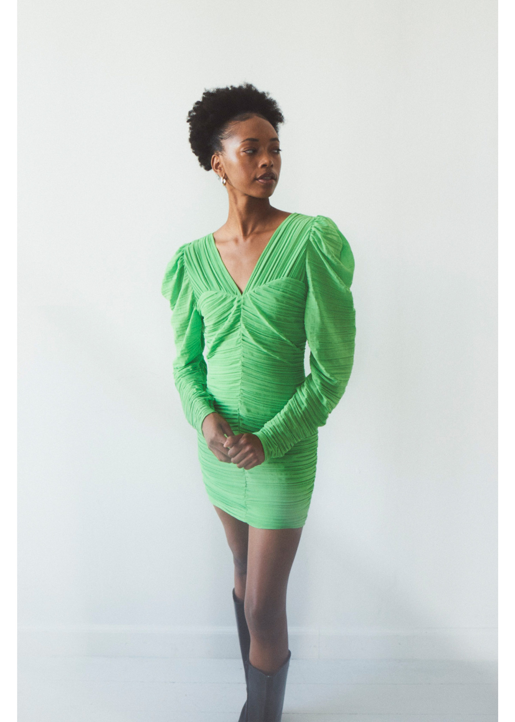 SANREMO SLEEVE DRESS GREEN