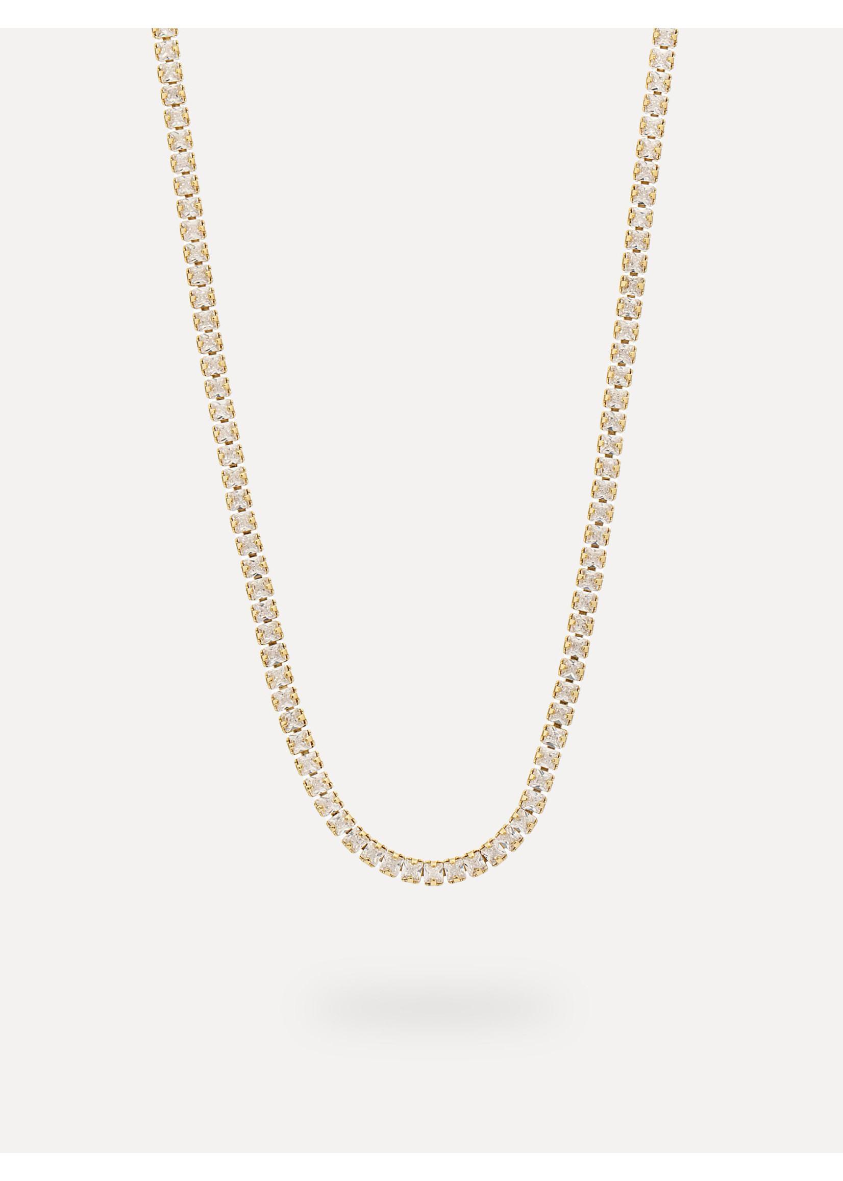 STRASS TENNIS NECKLACE GOLD