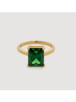 Gioia Emerald Green Ring Gold