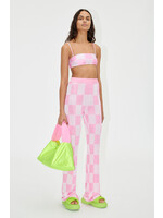 CHECK KNITTED PANTS