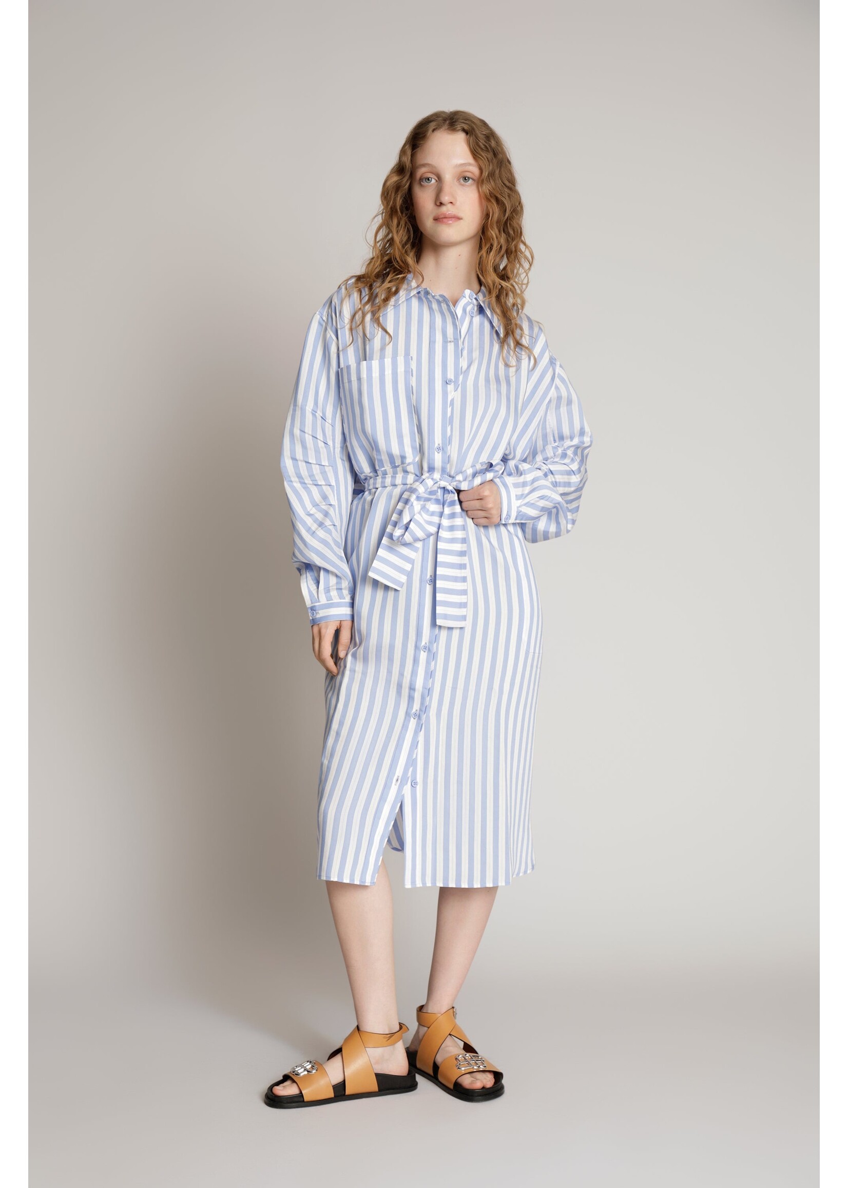 STRIPED SHIRT DRESS