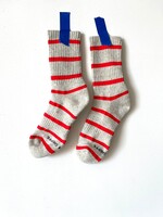 STRIPED BOYFRIEND SOCKS RED