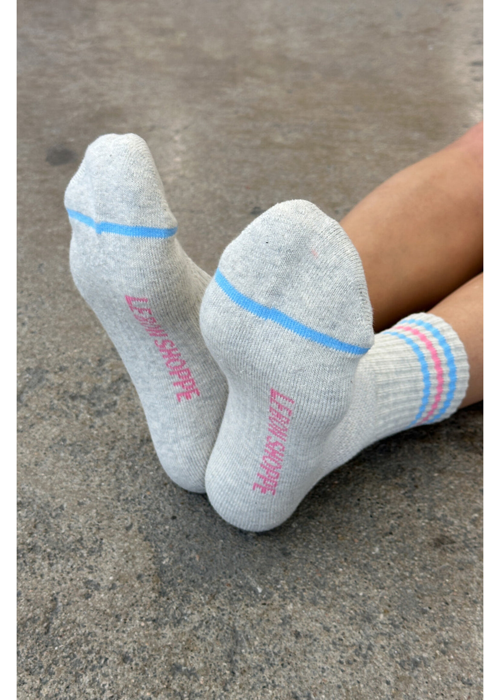 GIRLFRIEND SOCKS BRIGHT GREY