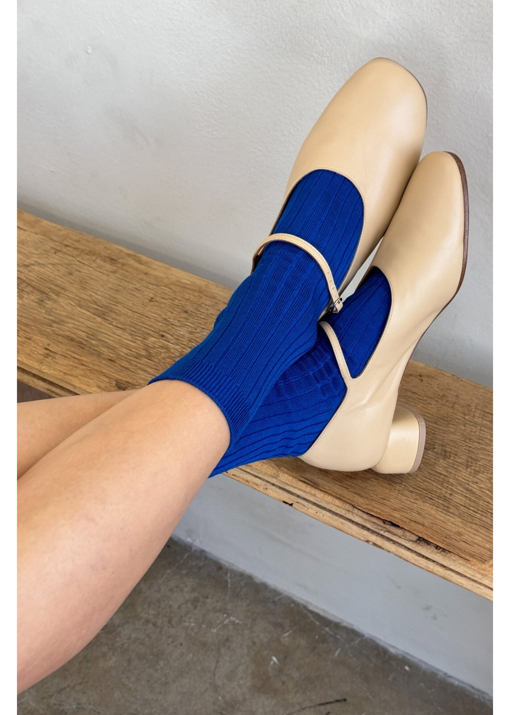 HER SOCKS COBALT