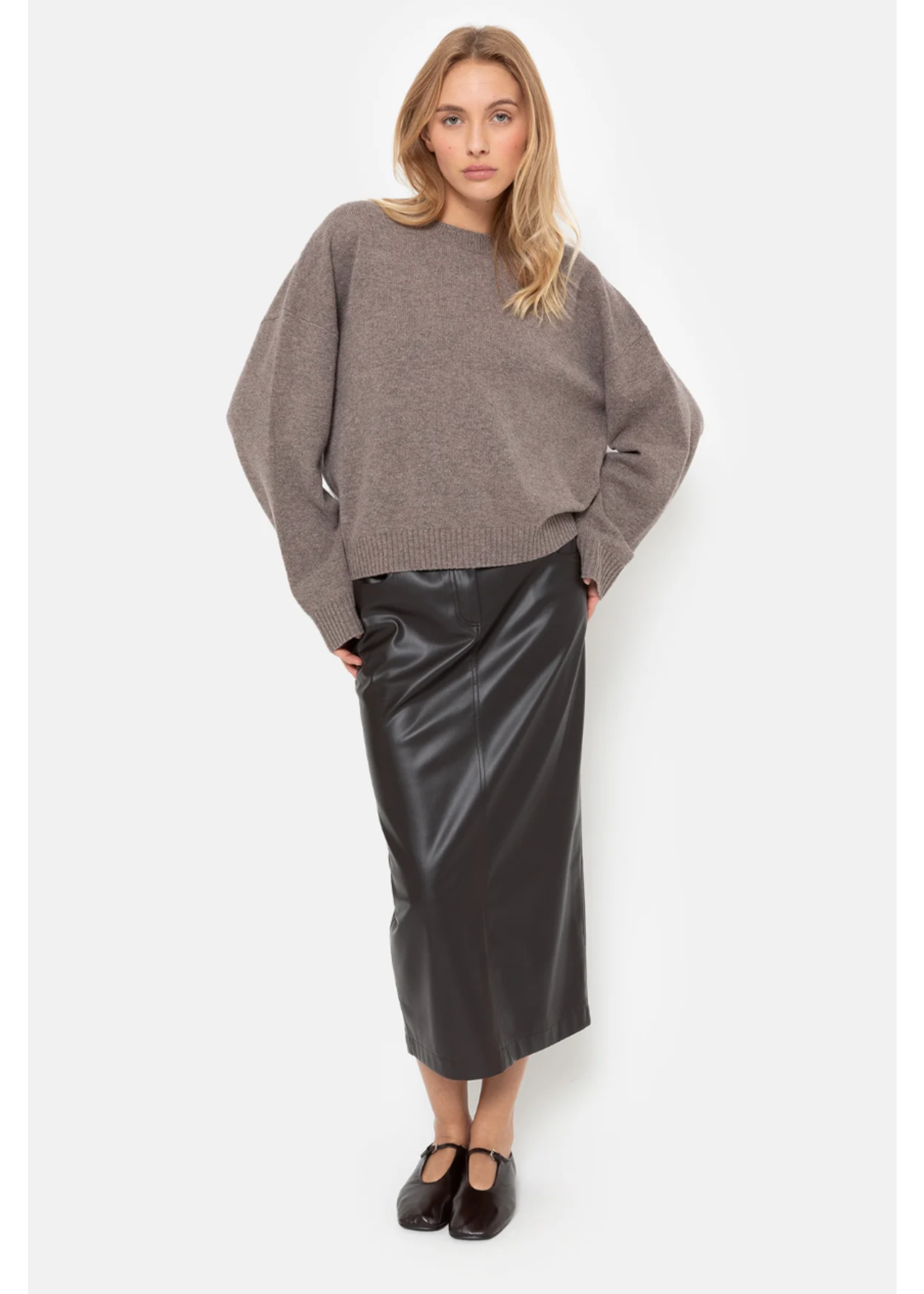 FAUX LEATHER SKIRT