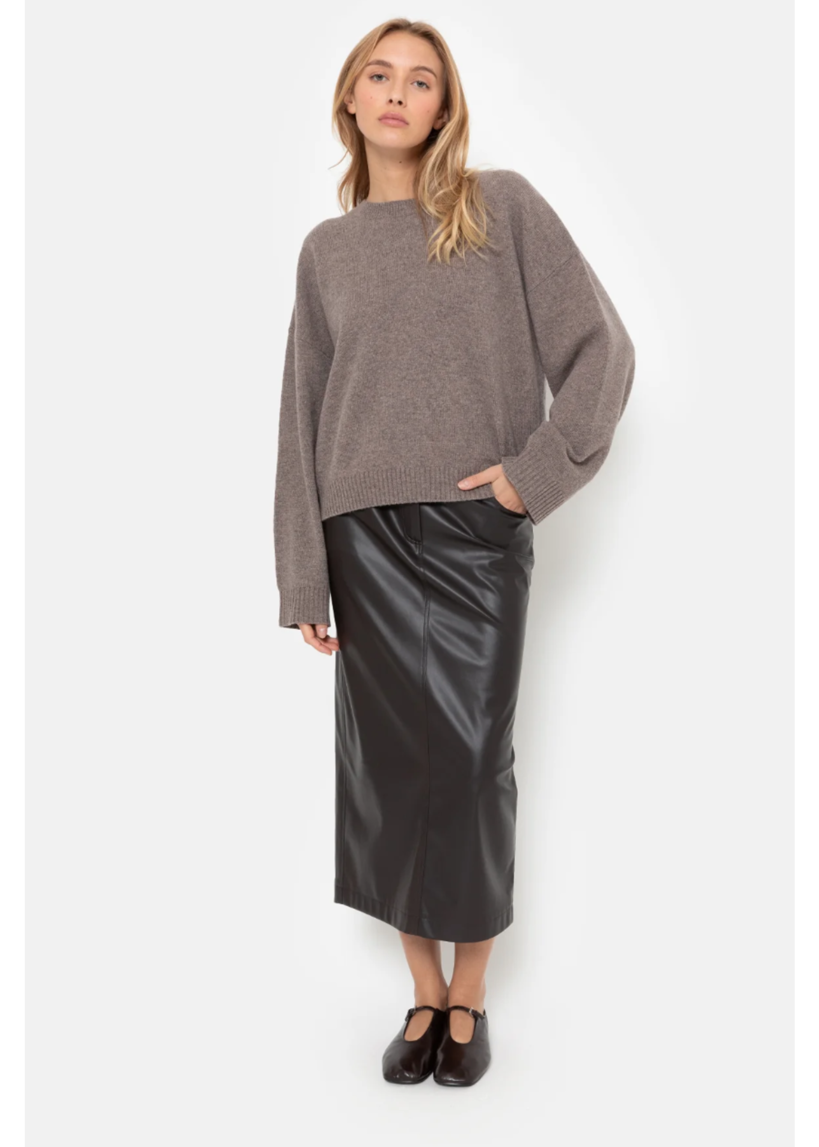 FAUX LEATHER SKIRT