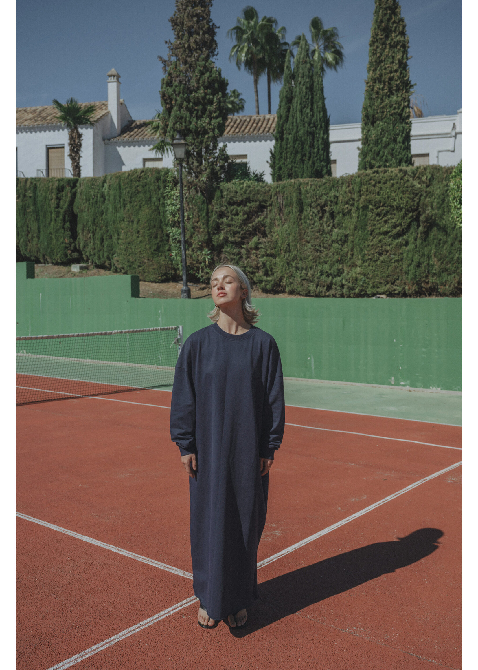 BAGUETTE SWEATER DRESS NAVY