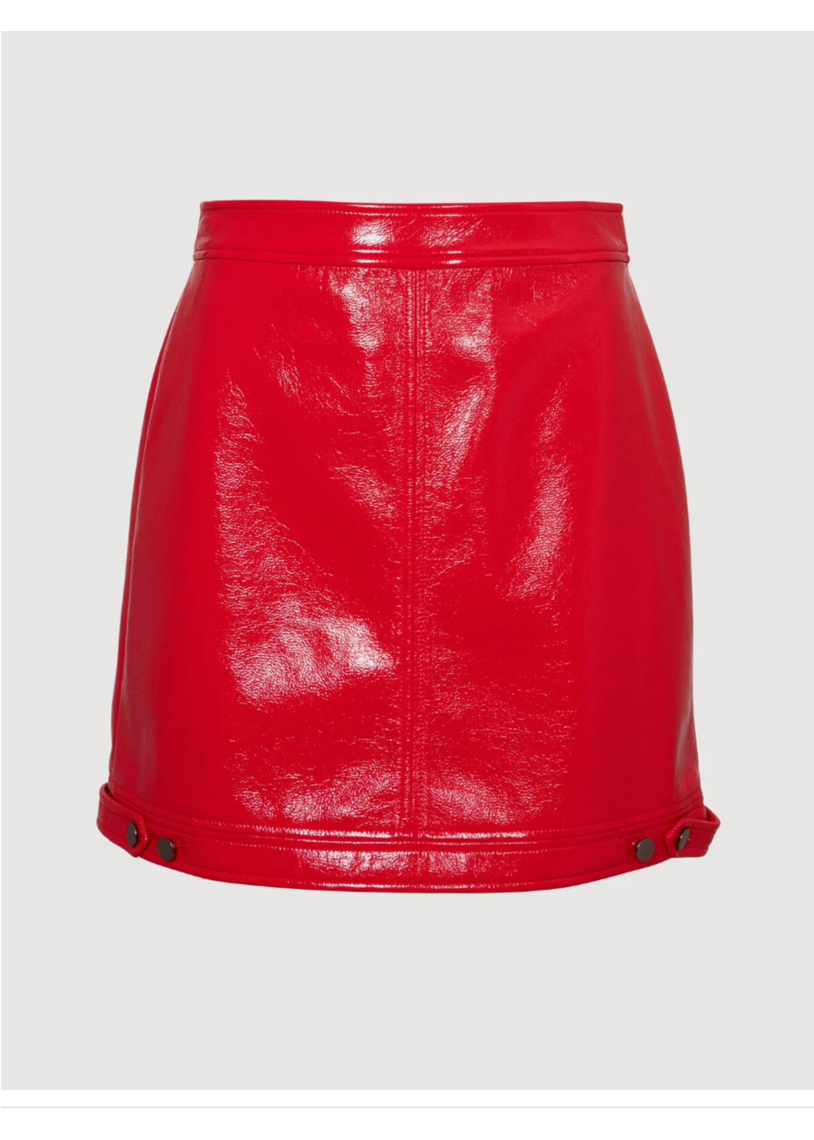 PATENT FAUX LEATHER SKIRT