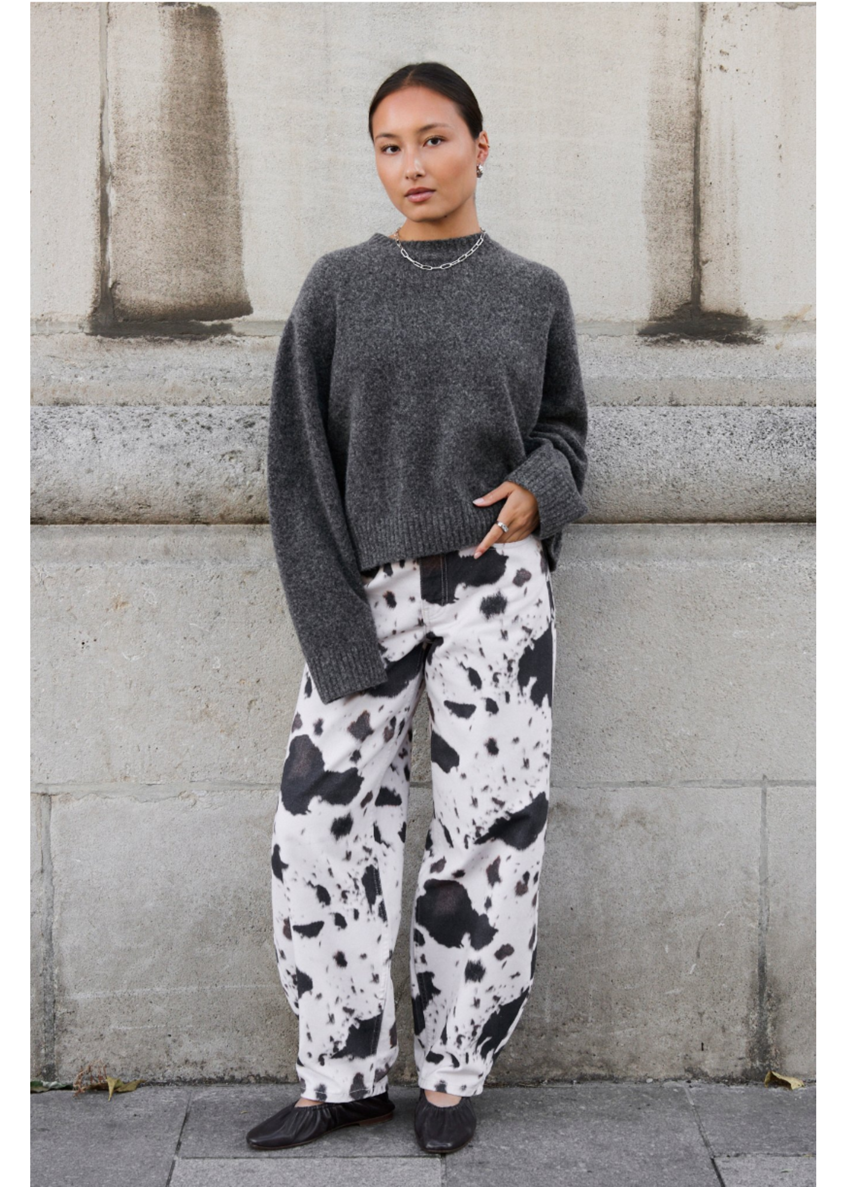 COW PRINT JEANS