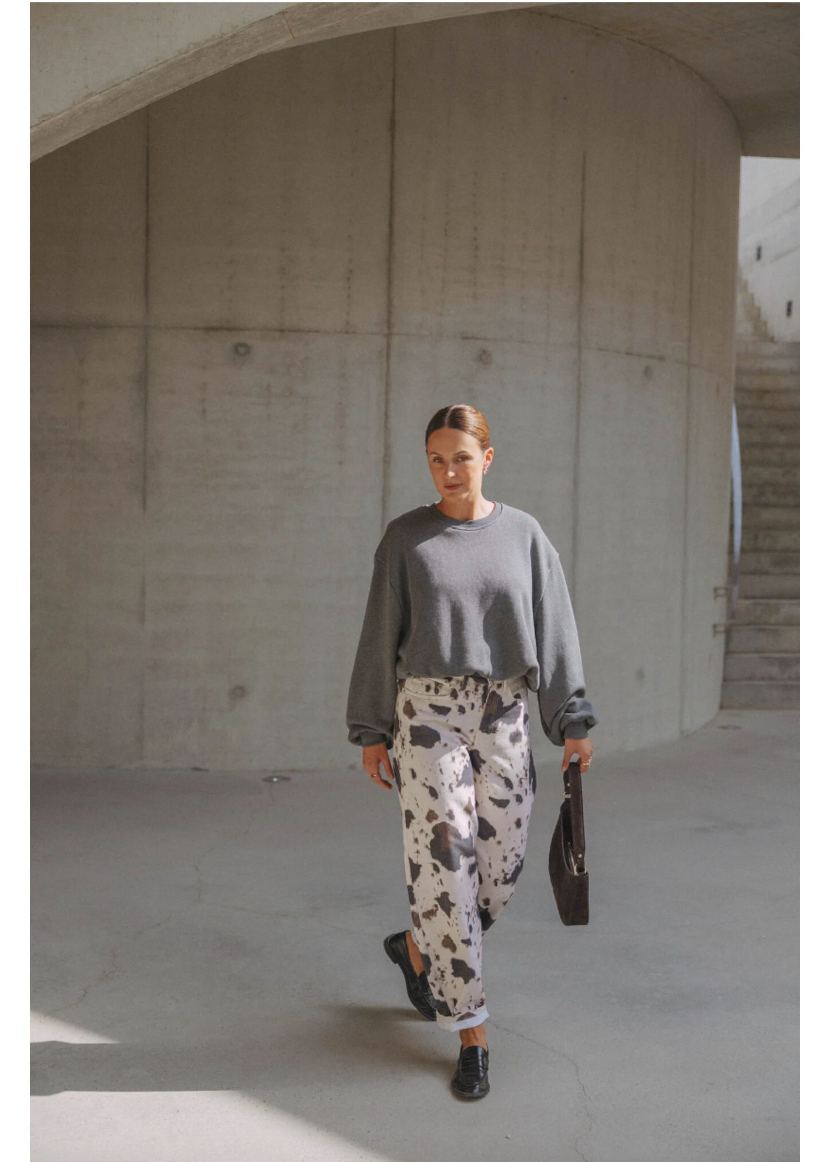 COW PRINT JEANS