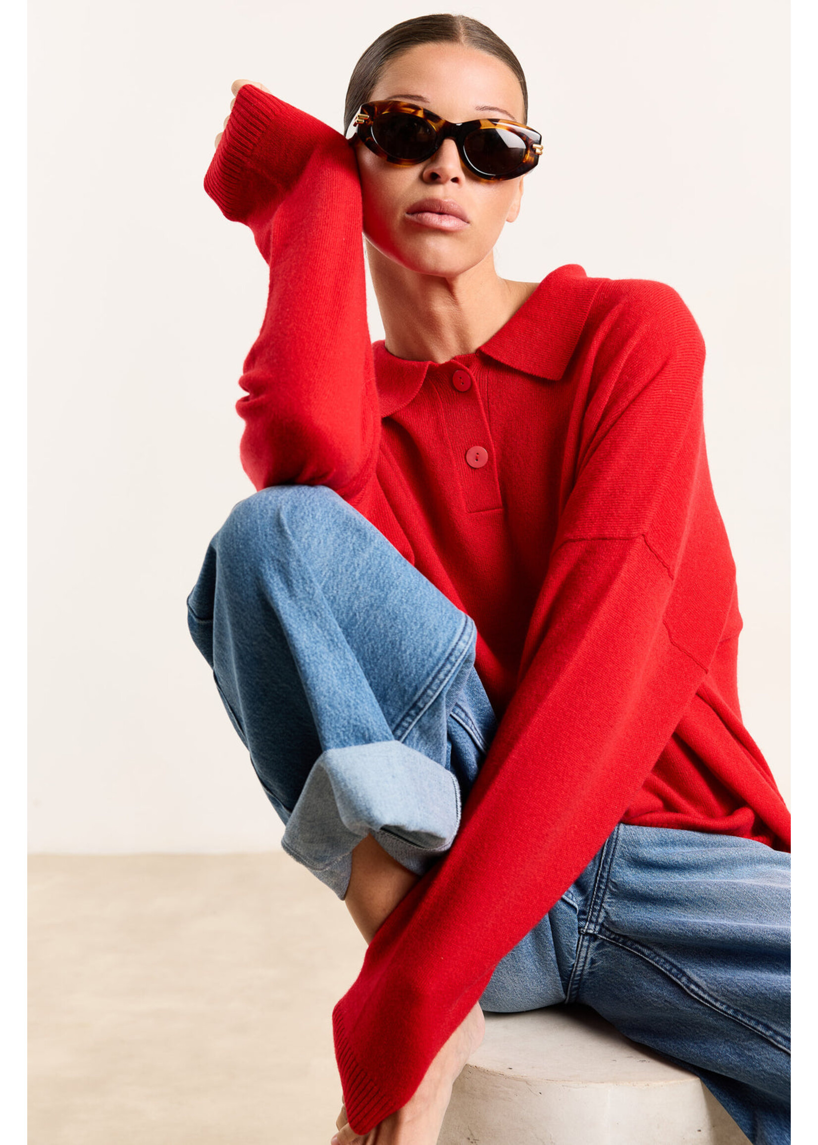 CASHMERE POLO JUMPER