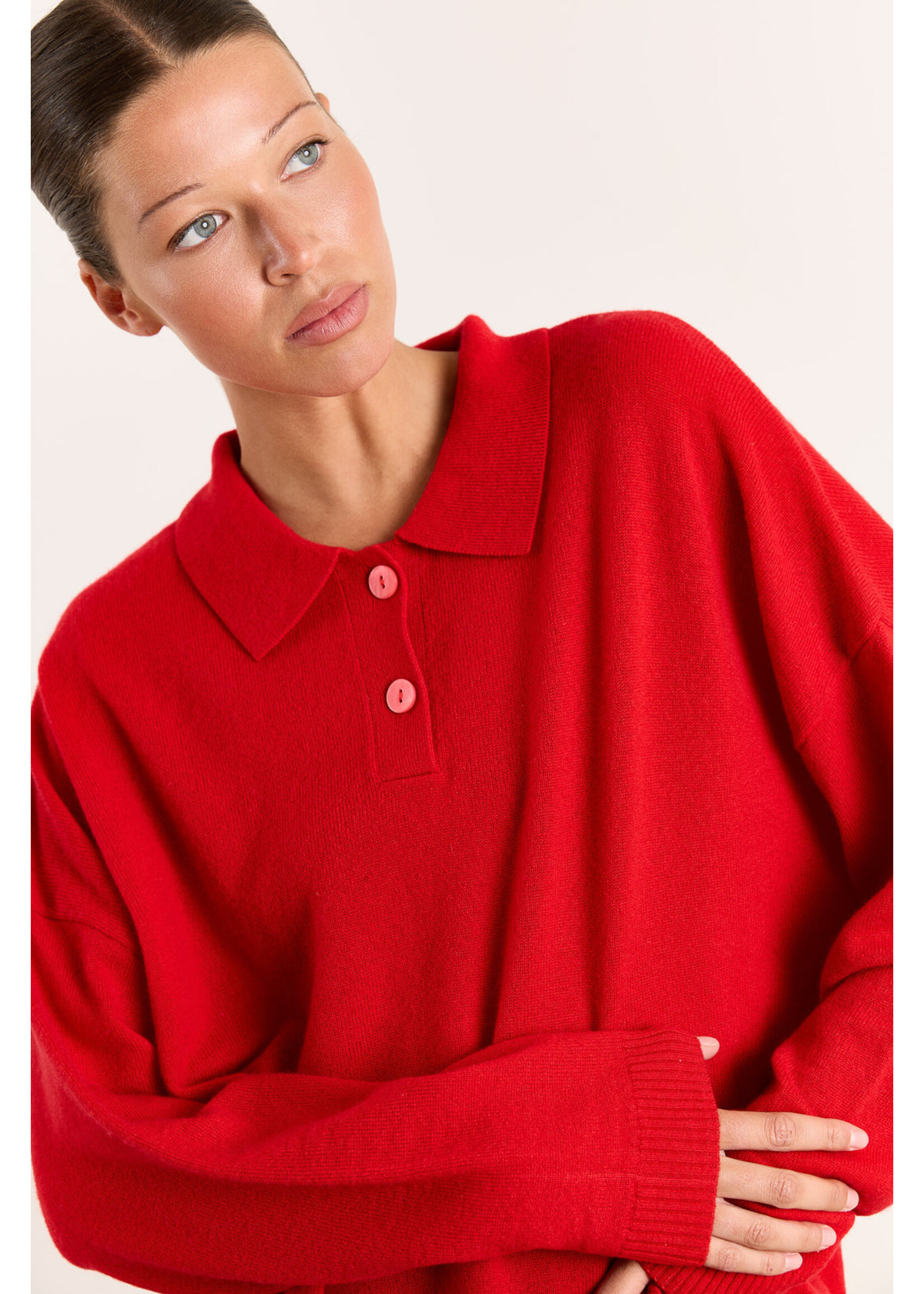 CASHMERE POLO JUMPER