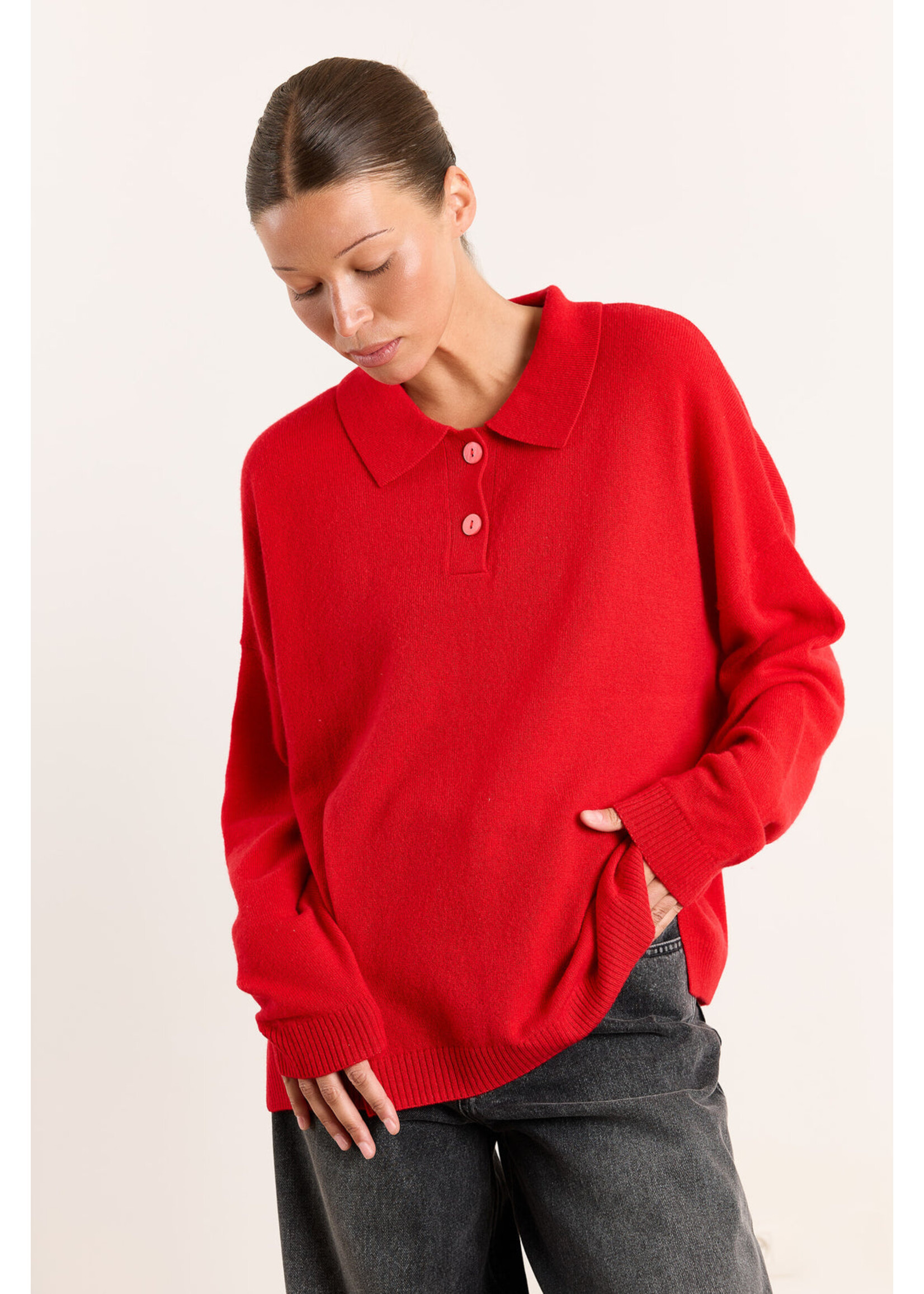 CASHMERE POLO JUMPER
