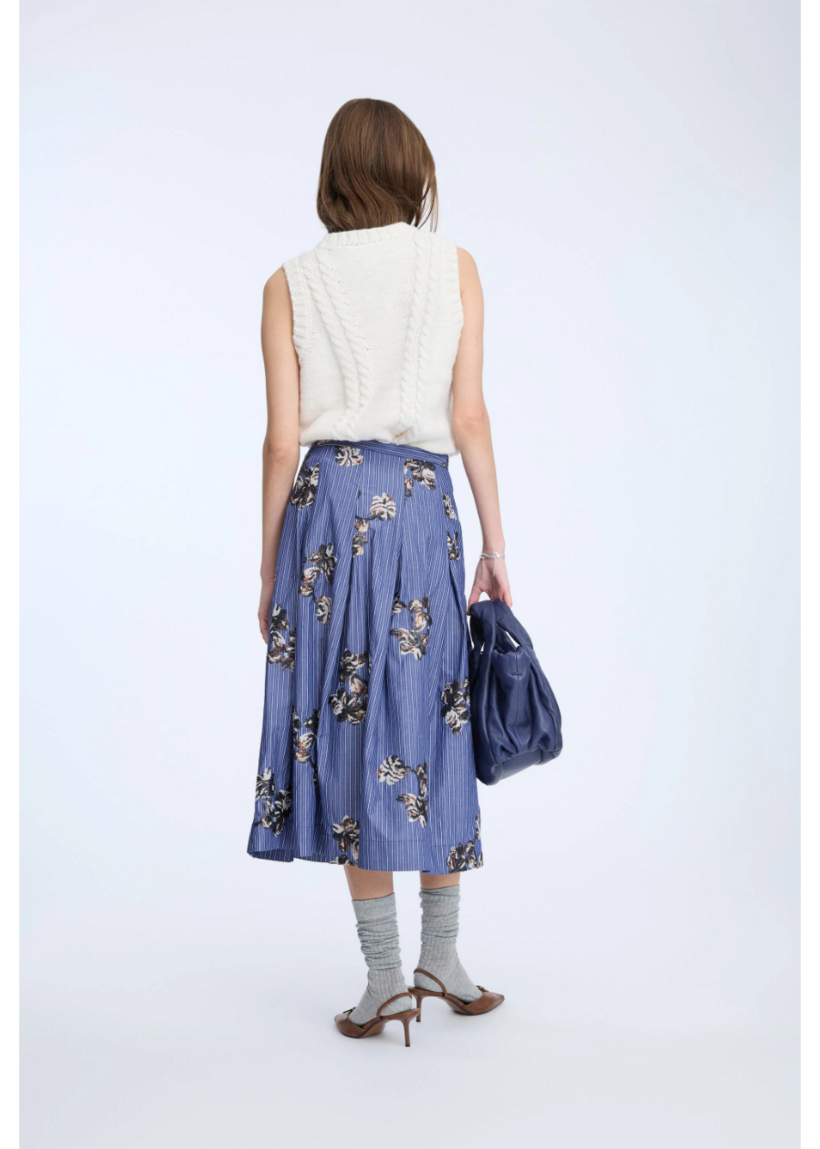 STRIPED SKIRT WITH SEQUINS