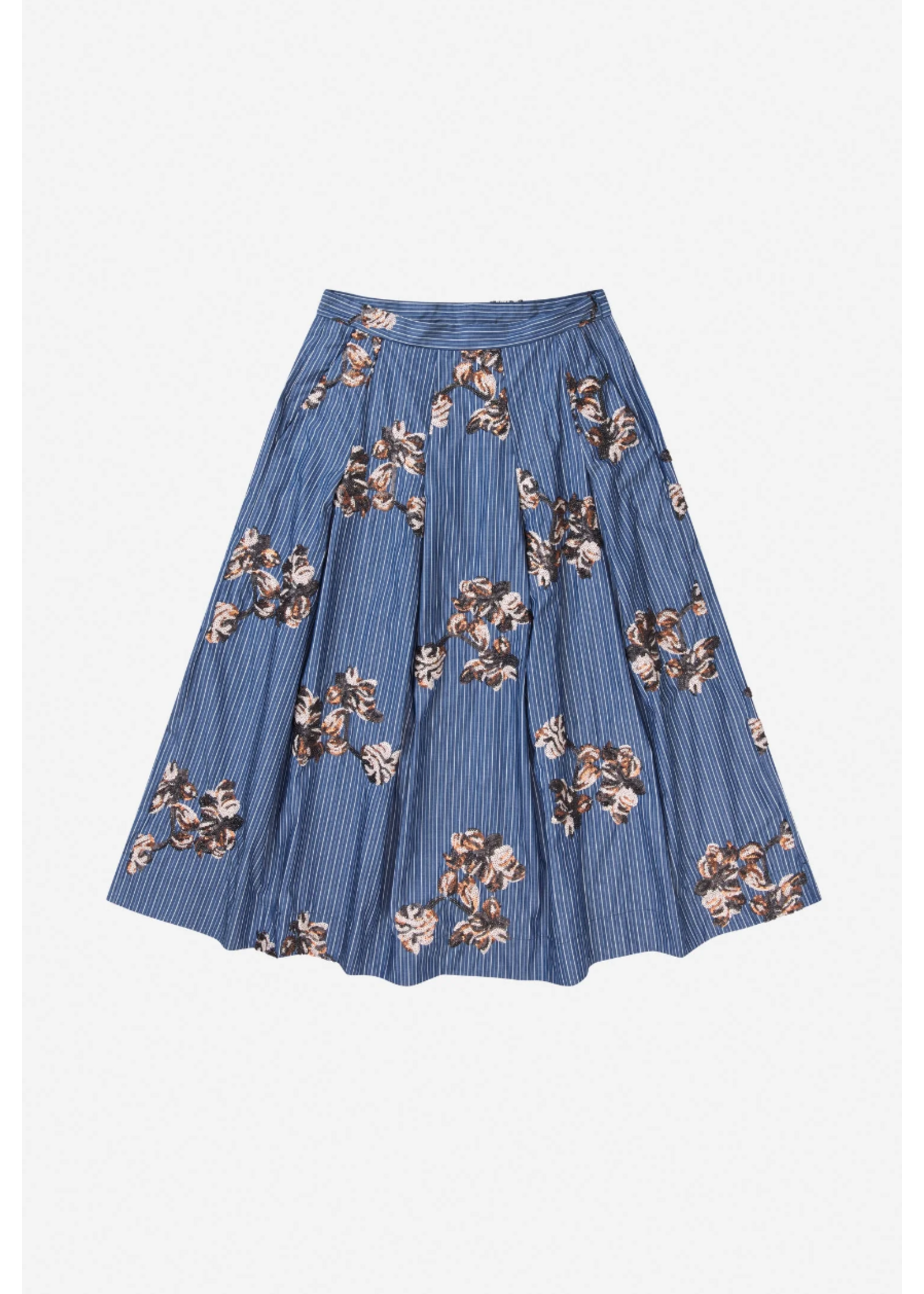 STRIPED SKIRT WITH SEQUINS