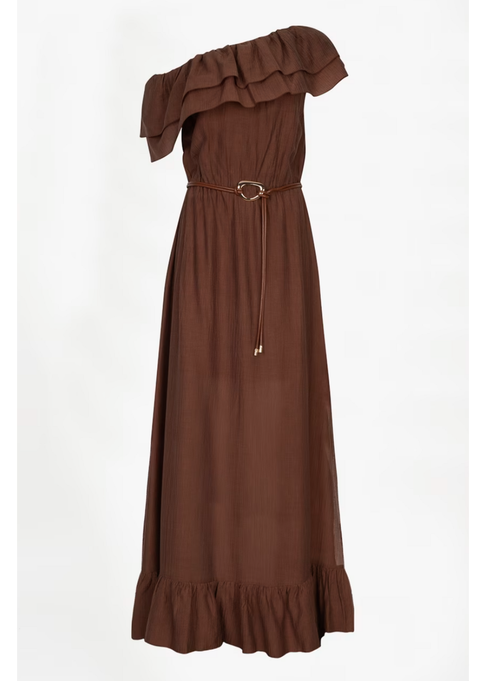 AMBAROSE MAXI DRESS BROWN
