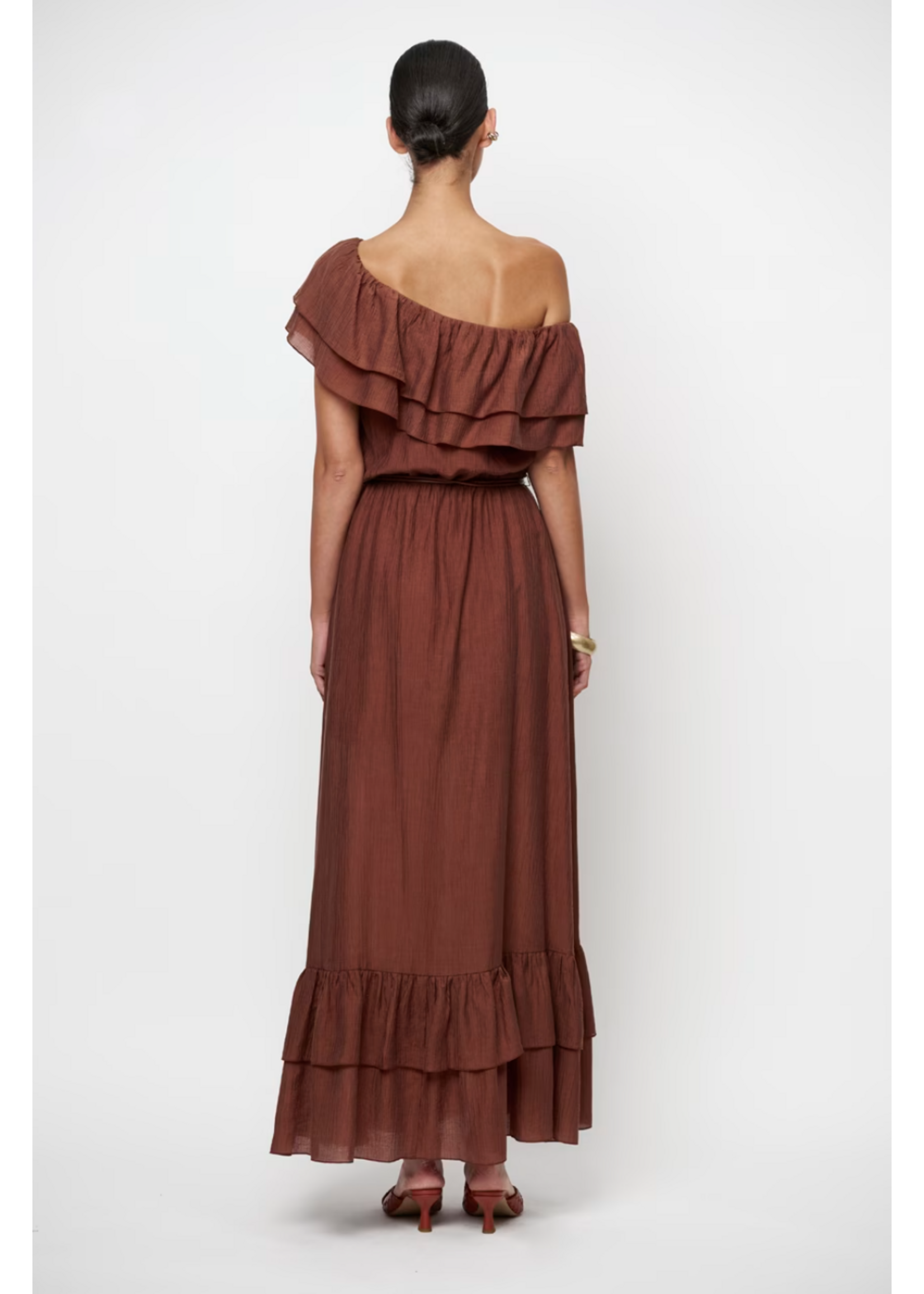 AMBAROSE MAXI DRESS BROWN