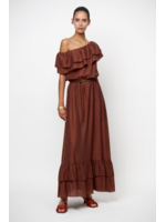 AMBAROSE MAXI DRESS BROWN