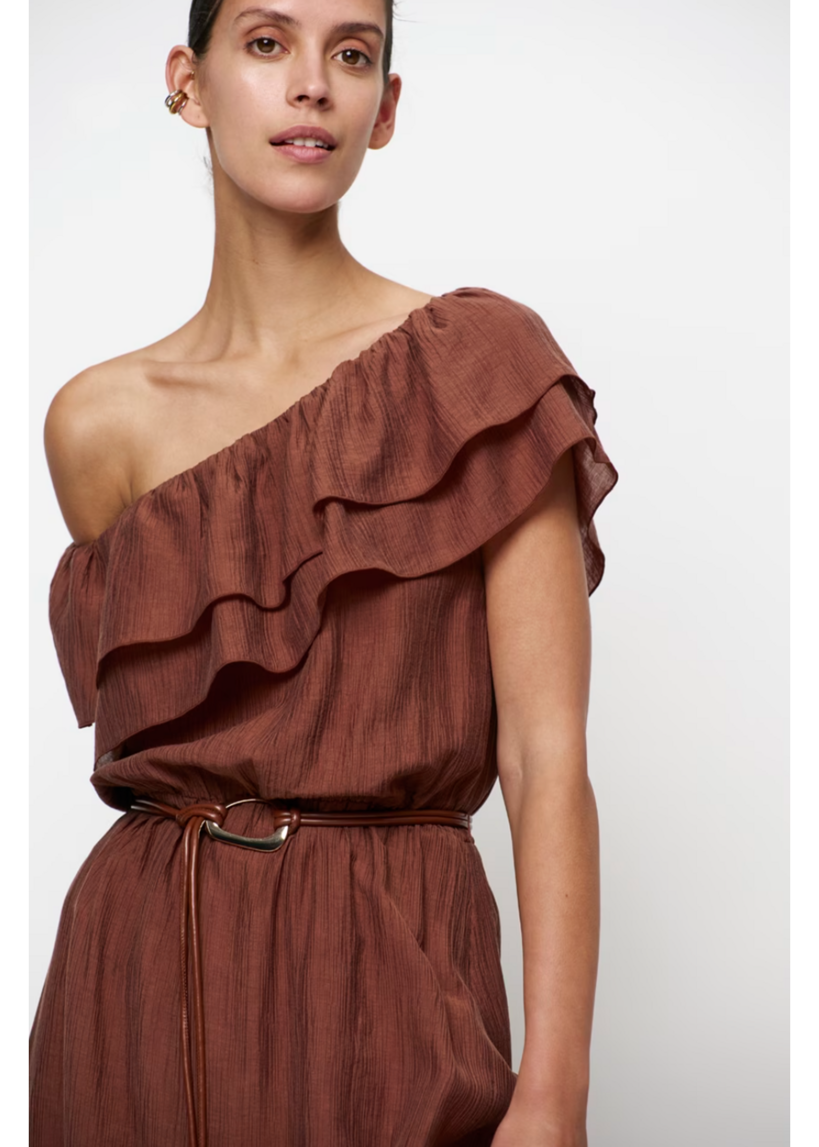 AMBAROSE MAXI DRESS BROWN
