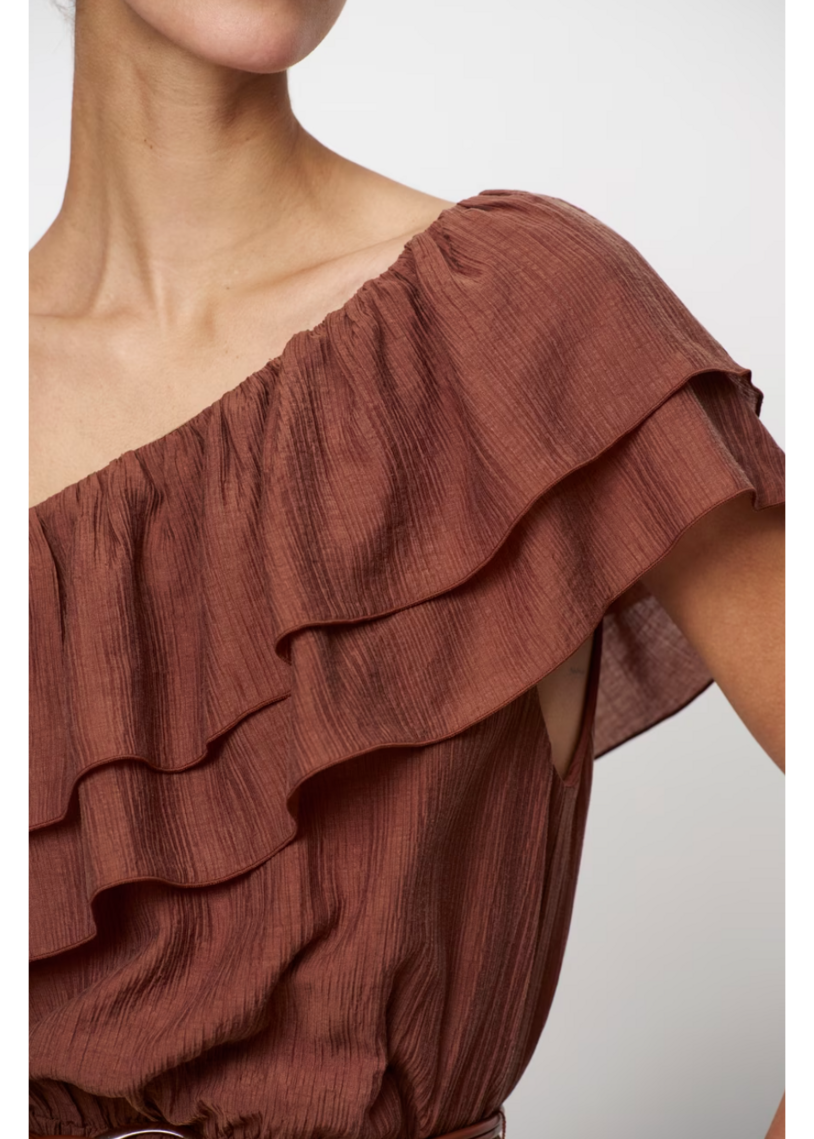 AMBAROSE MAXI DRESS BROWN