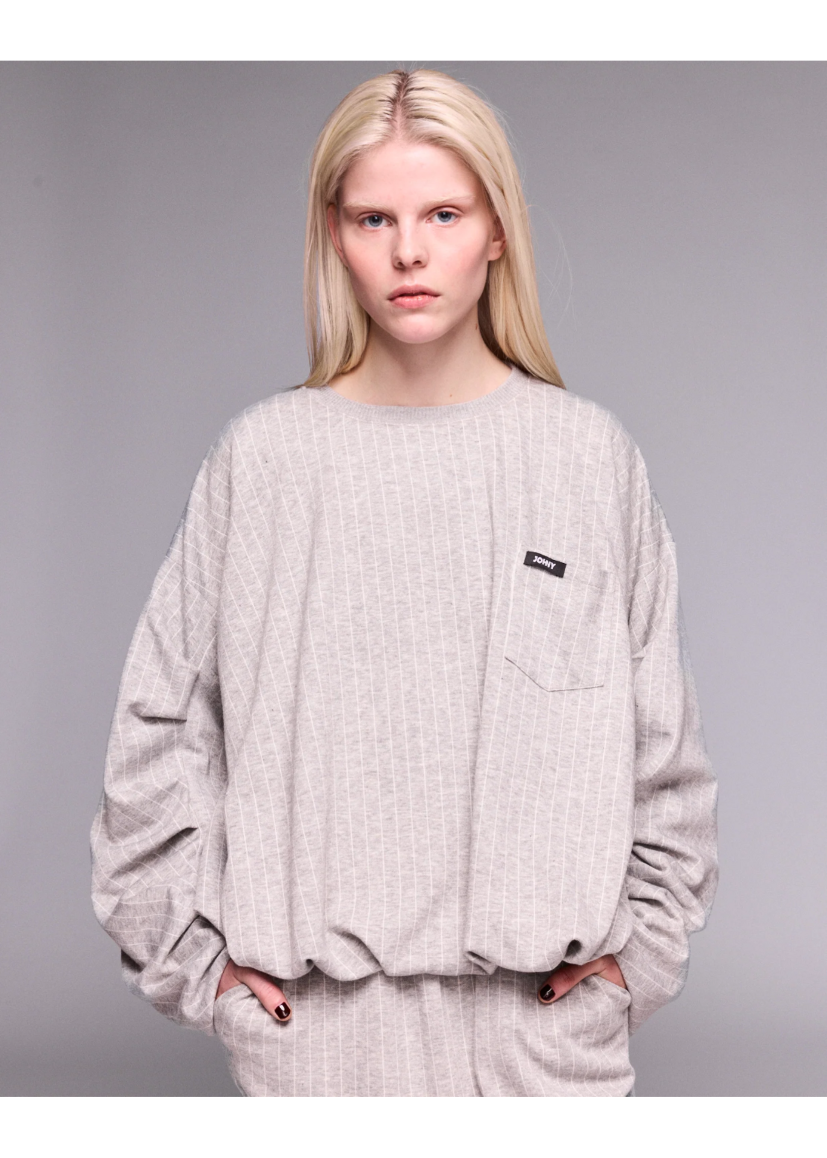 PINSTRIPE SWEATSHIRT