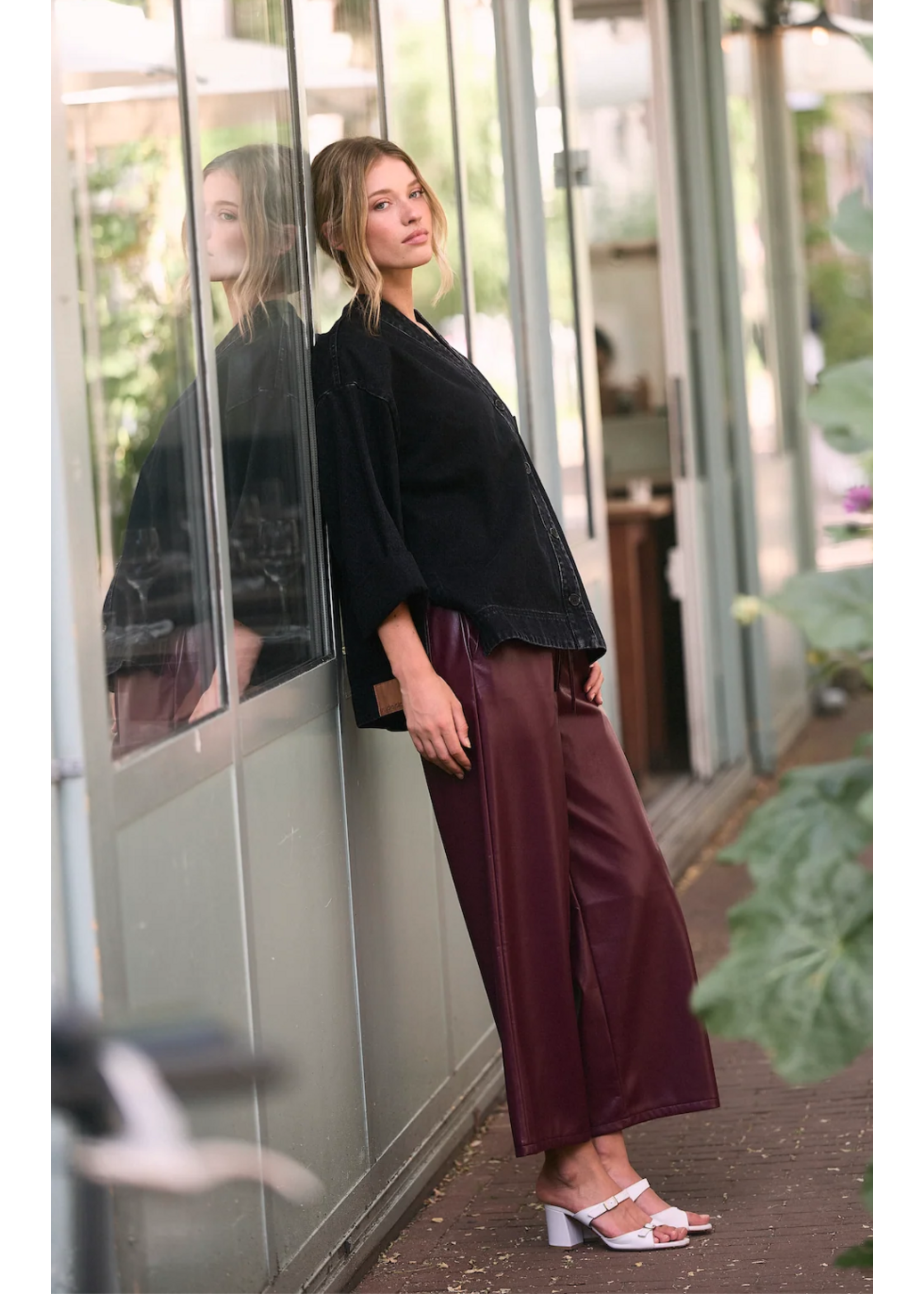FAUX LEATHER PANTS
