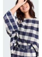 BOUCLE CHECK BLOUSE