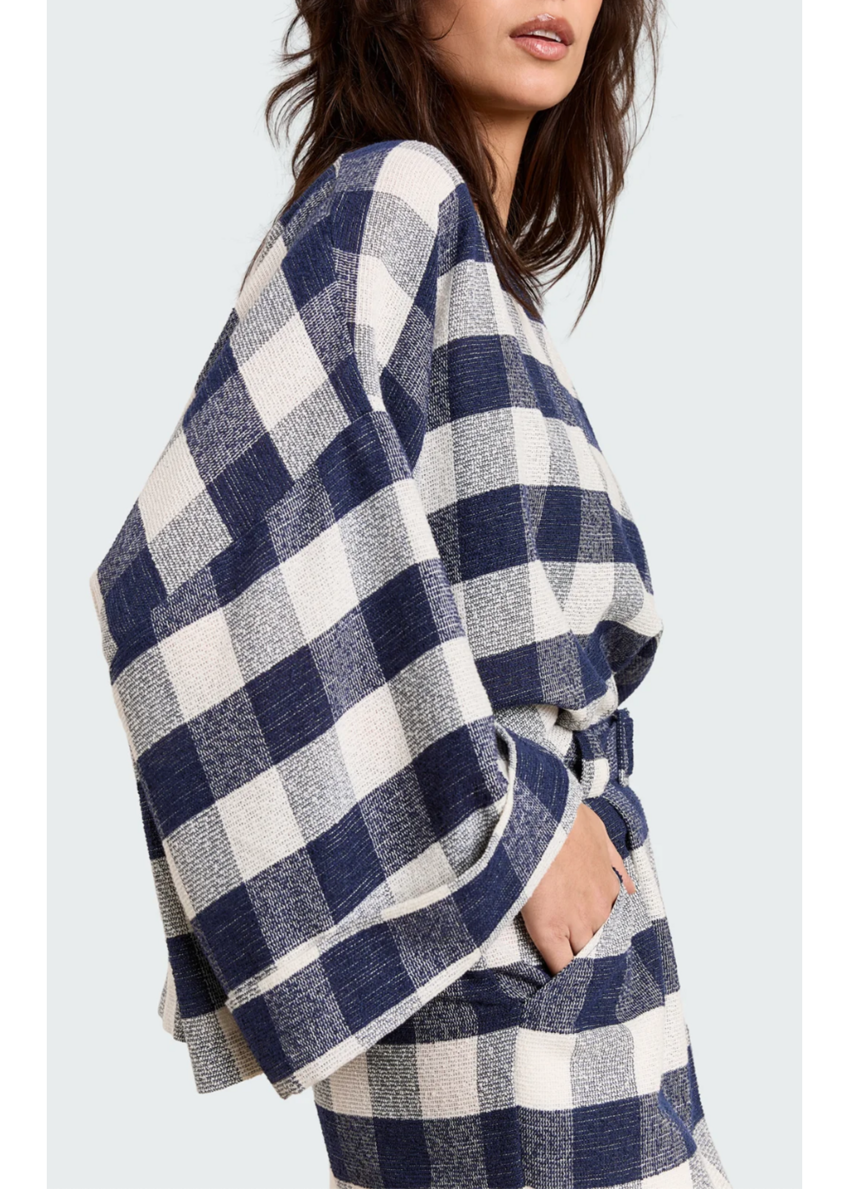 BOUCLE CHECK BLOUSE