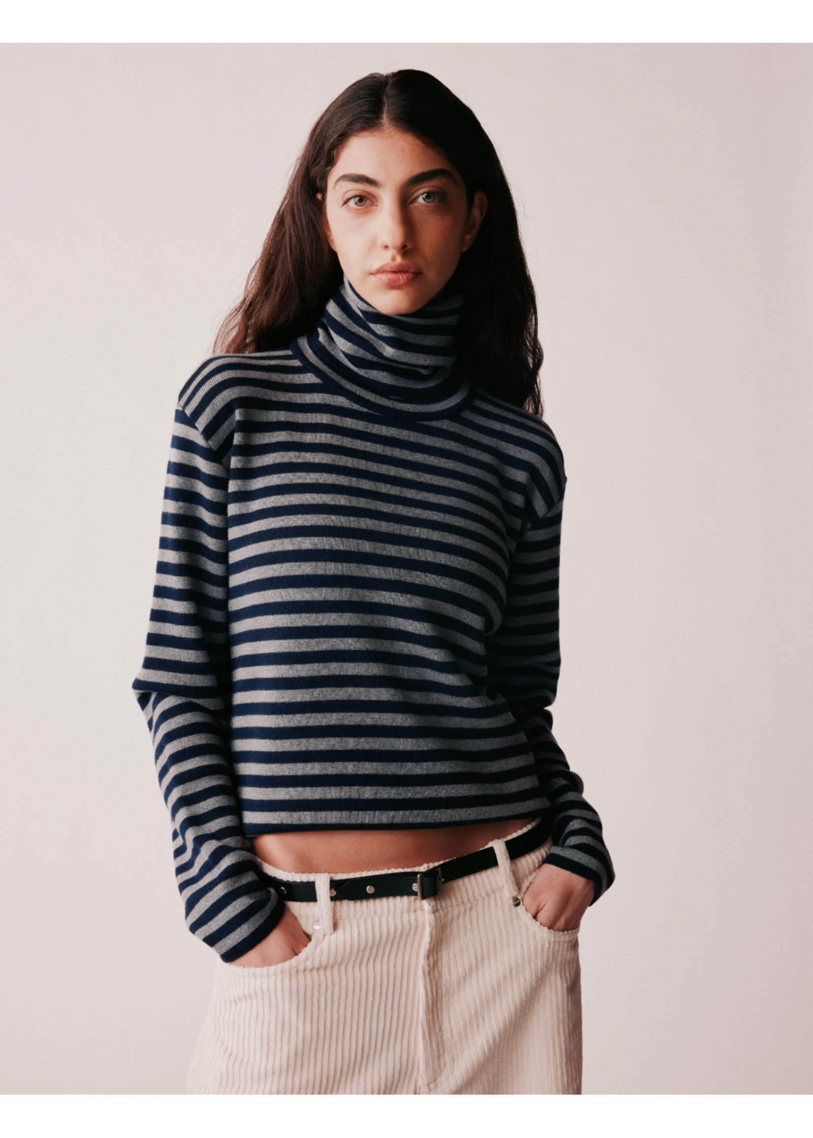 STRIPED ROLLNECK