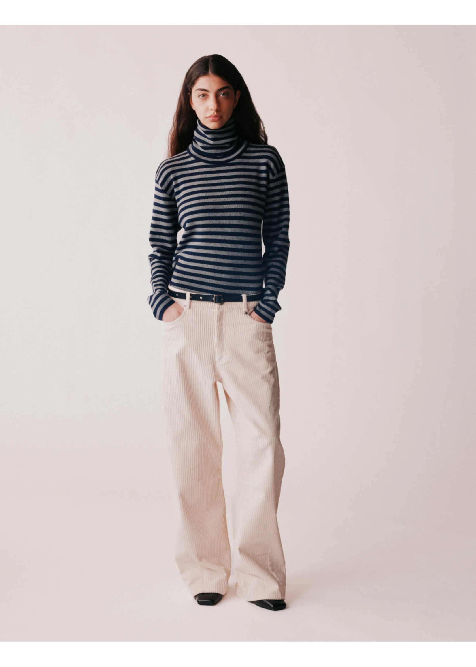 STRIPED ROLLNECK