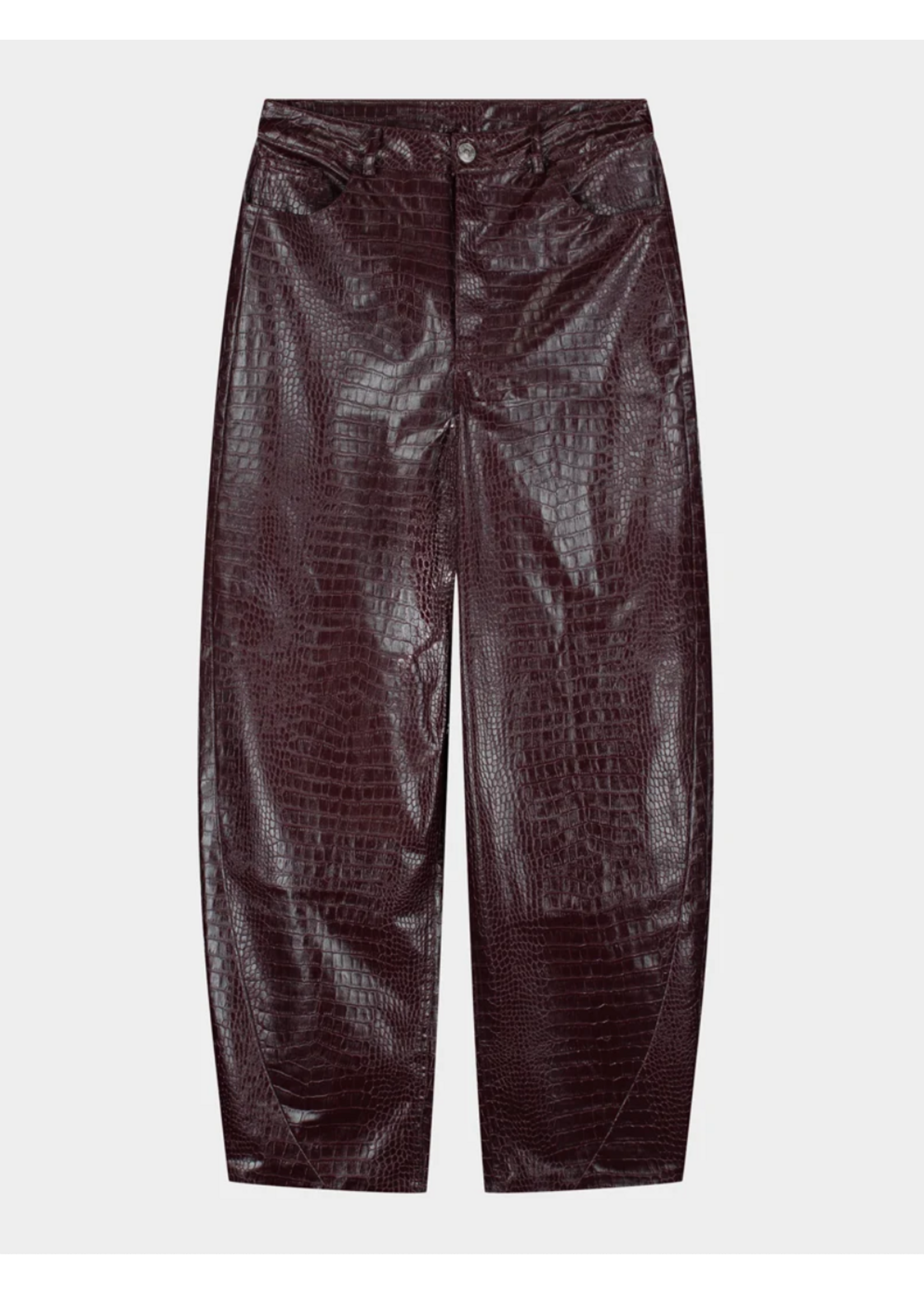 FAUX LEATHER BALLOON PANTS
