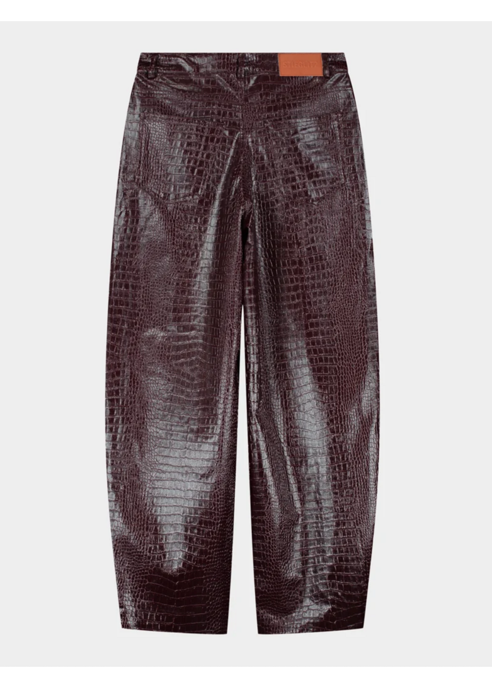 FAUX LEATHER BALLOON PANTS