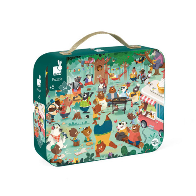 Janod Puzzels, Legpuzzels - de berenfamilie, 54 stukjes