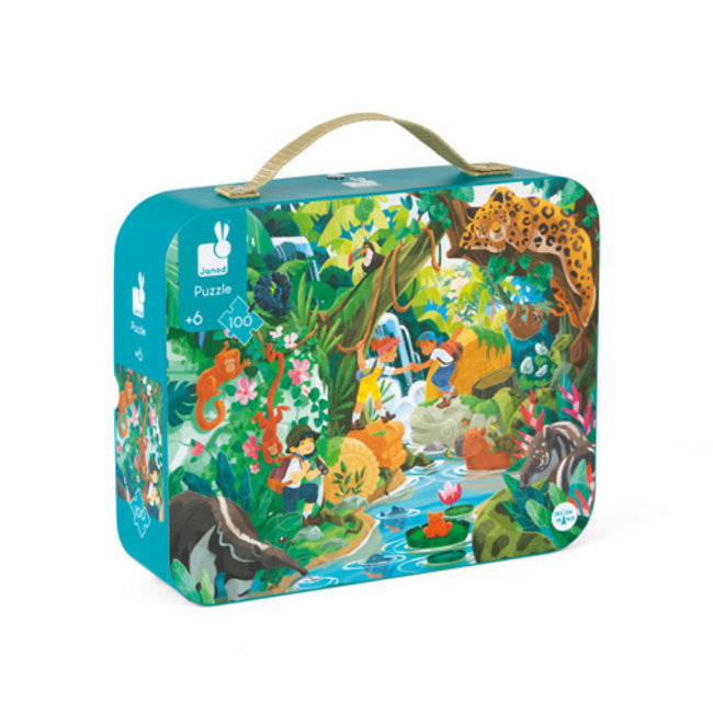 Janod Puzzels, Legpuzzels - het oerwoud avontuur, 100 stukjes