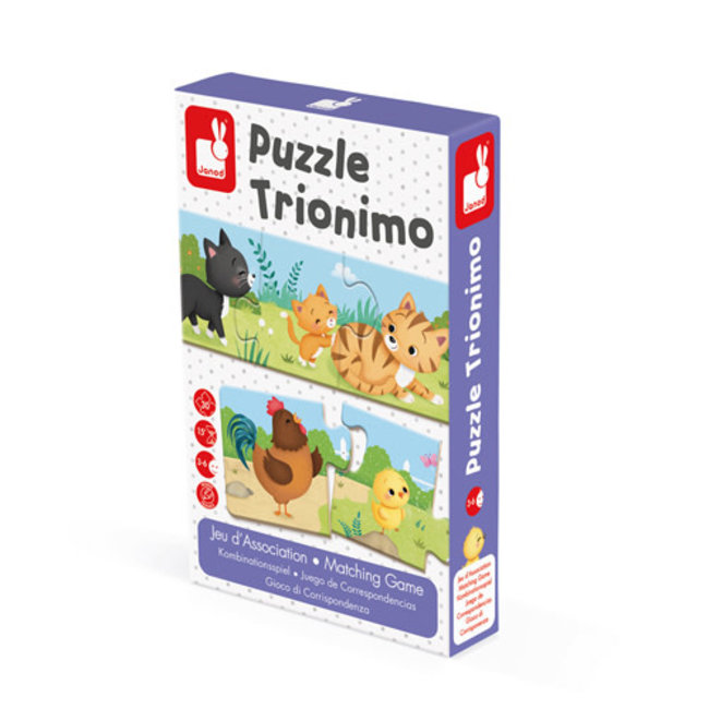 Janod Puzzels, Legpuzzels - Trionimo, 10x 3 stukjes