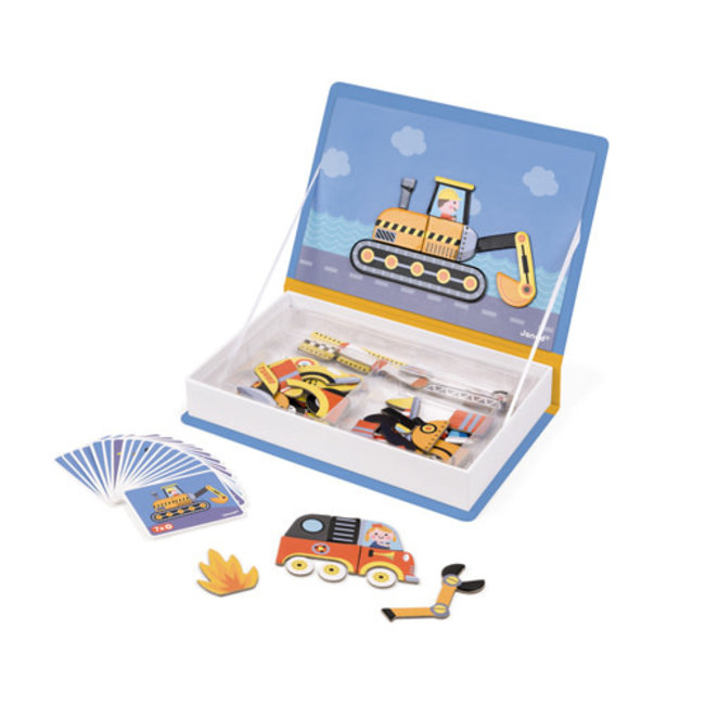 Janod Speelgoed, Magneetboek - Racers (Magnetibook)