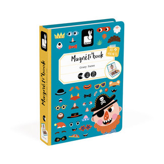 Janod Speelgoed, Magneetboek - gekke gezichten jongens