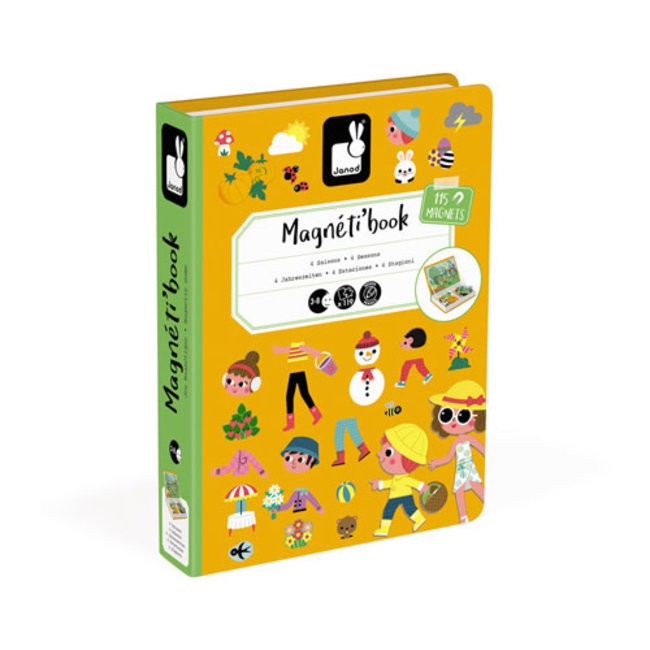 Janod Speelgoed, Magneetboek - 4 seizoenen (Magnetibook) - Blik op Hout