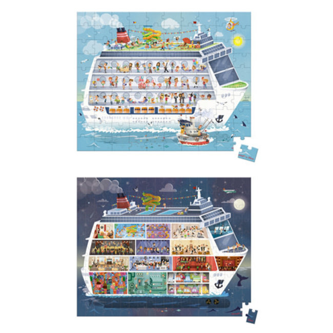 Janod Puzzels, Legpuzzels - cruiseschip, 100-200 stukjes