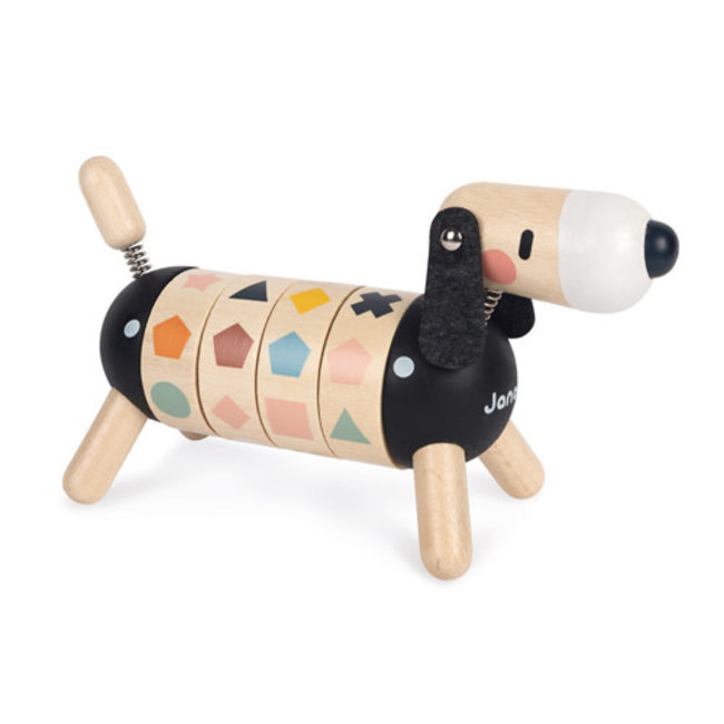 Janod Sweet Cocoon - hond met vormen en kleuren