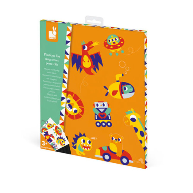 Janod Atelier - shrink plastic magneetjes en sleutelhangers